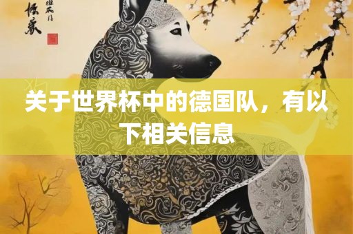 关于世界杯中的德国队，有以下相关信息