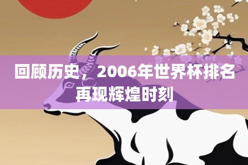 回顾历史，2006年世界杯排名再现辉煌时刻
