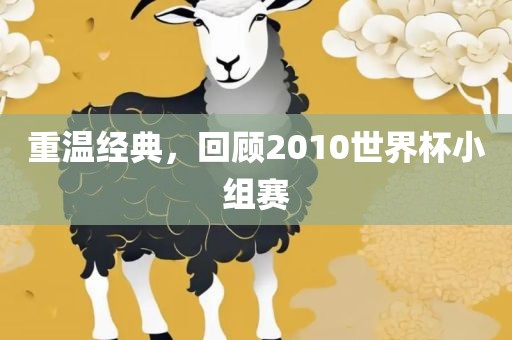 重温经典，回顾2010世界杯小组赛