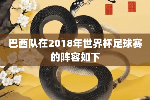 巴西队在2018年世界杯足球赛的阵容如下