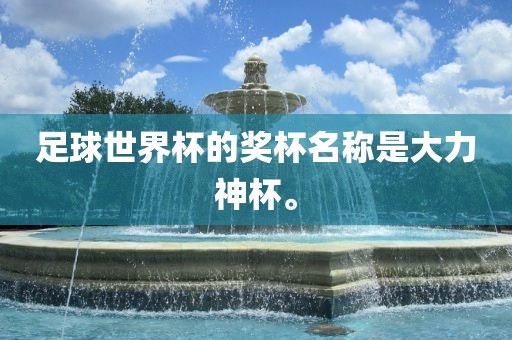 足球世界杯的奖杯名称是大力神杯。