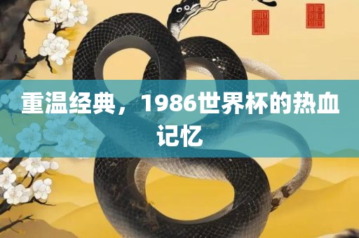 重温经典，1986世界杯的热血记忆