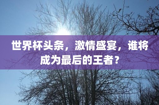 世界杯头条，激情盛宴，谁将成为最后的王者？