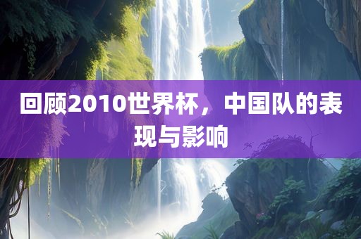 回顾2010世界杯，中国队的表现与影响
