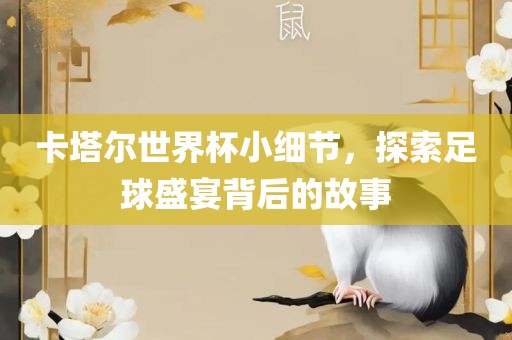 卡塔尔世界杯小细节，探索足球盛宴背后的故事