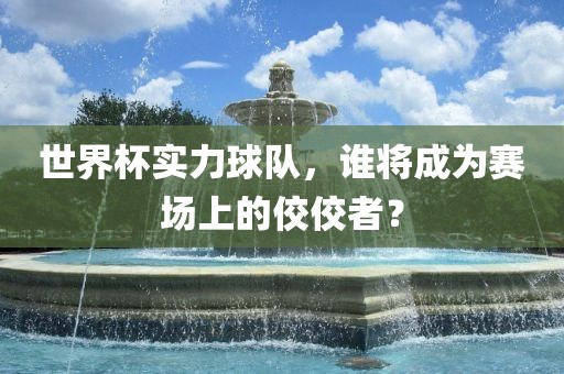 世界杯实力球队，谁将成为赛场上的佼佼者？