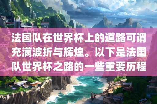 法国队在世界杯上的道路可谓充满波折与辉煌。以下是法国队世界杯之路的一些重要历程