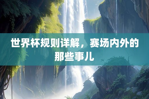 世界杯规则详解，赛场内外的那些事儿